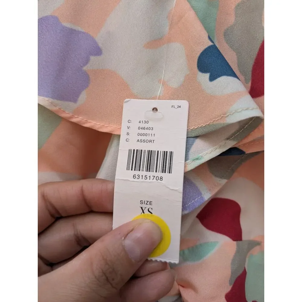 Anthropologie Hutch Maxi Dress Garden Party Printed Wrap Size XS NWT